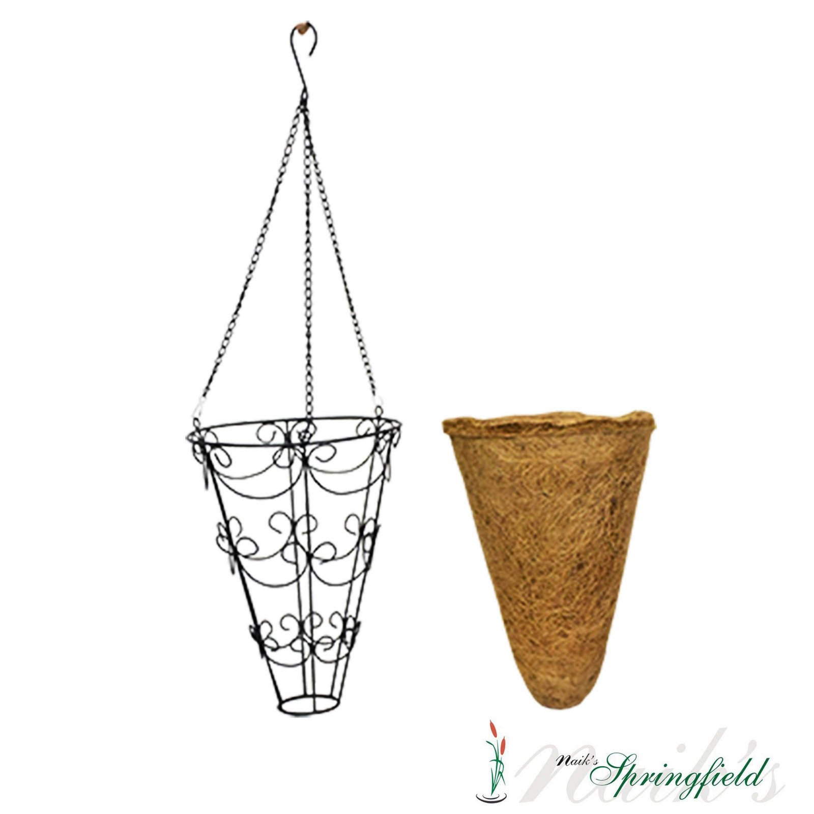 9 Conical Basket & Hanger side