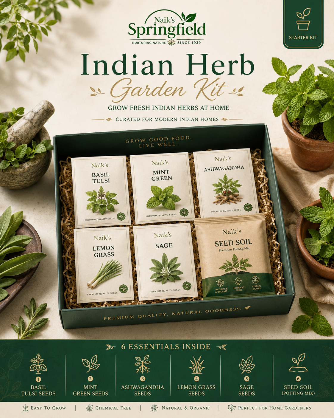 indian herb garden kit